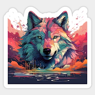 Wolf Face Sticker